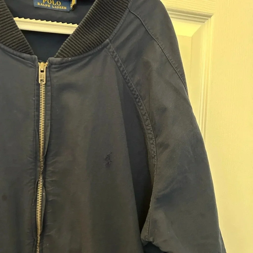 ! Polo By Ralph Lauren  Bomber Navy Blue Jacket Size XL